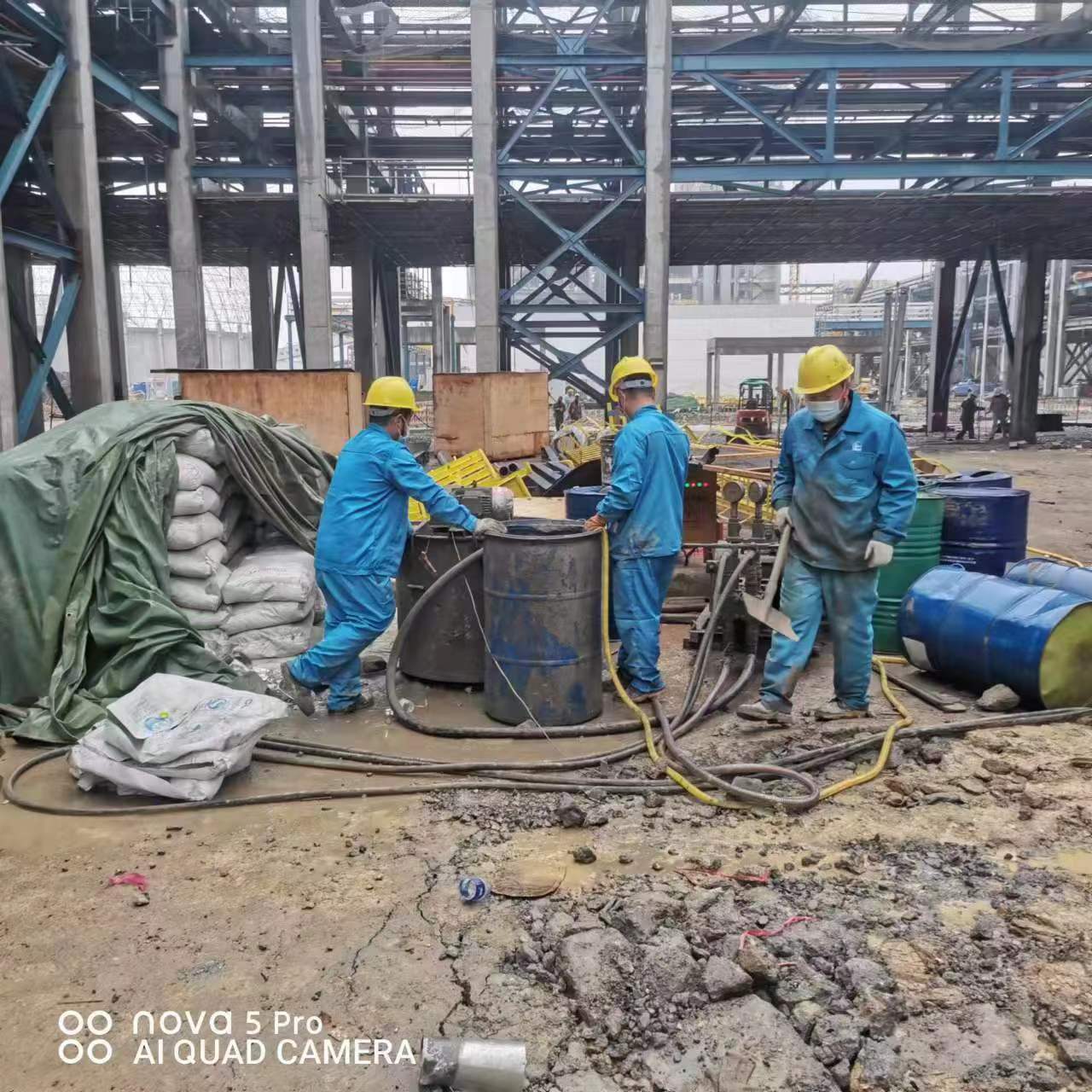 茌平设备基础下沉沉降注浆加固施工